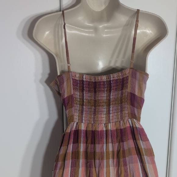 Volcom Checkered Midi Dress with Button Detail - Picture 5 of 8